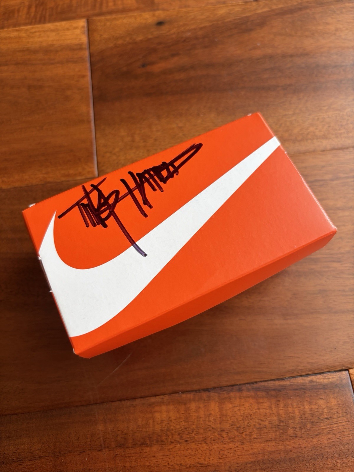 Tinker Hatfield Signed Autograph Mini Nike Jordan Shoebox
