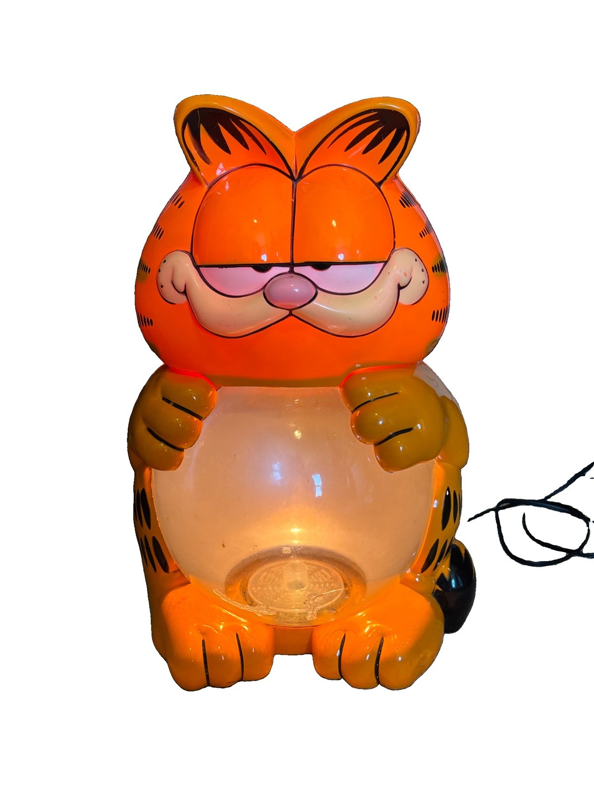 Vintage 1978 Garfield Yellow Aquarium Fish Tank DEFECTS Lights Up Vintage 1978 Garfield Yellow Aquarium Fish Tank DEFECTS Lights Up
