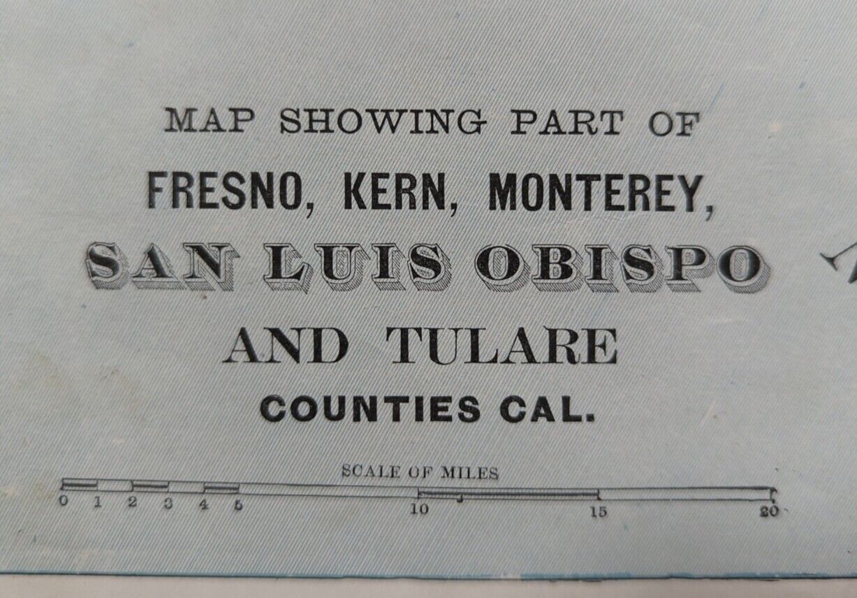 1893 FRESNO KERN MONTEREY COUNTIES CALIFORNIA Map 22\