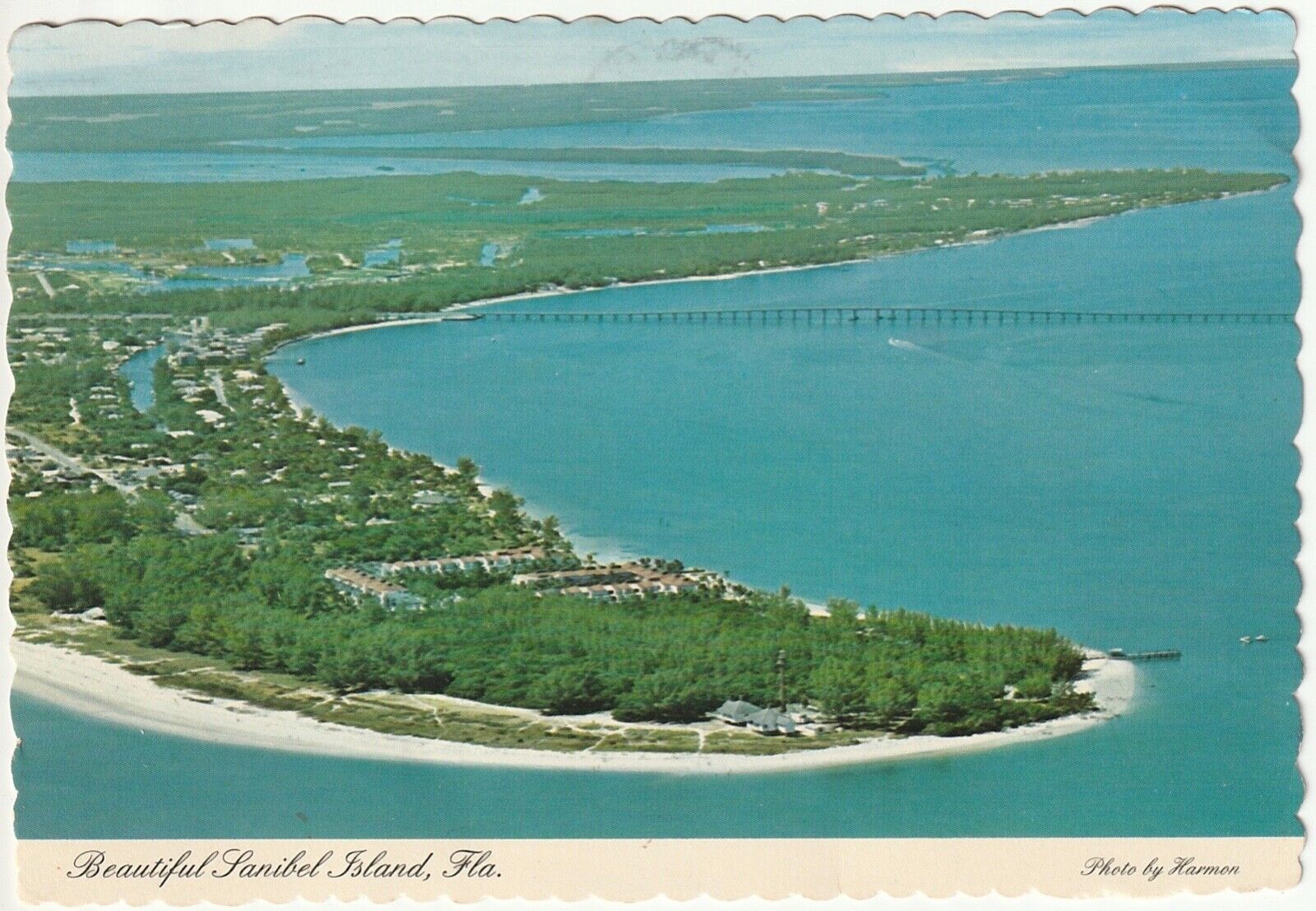 1984 Sanibel Island Florida PC aerial view Gulf beaches