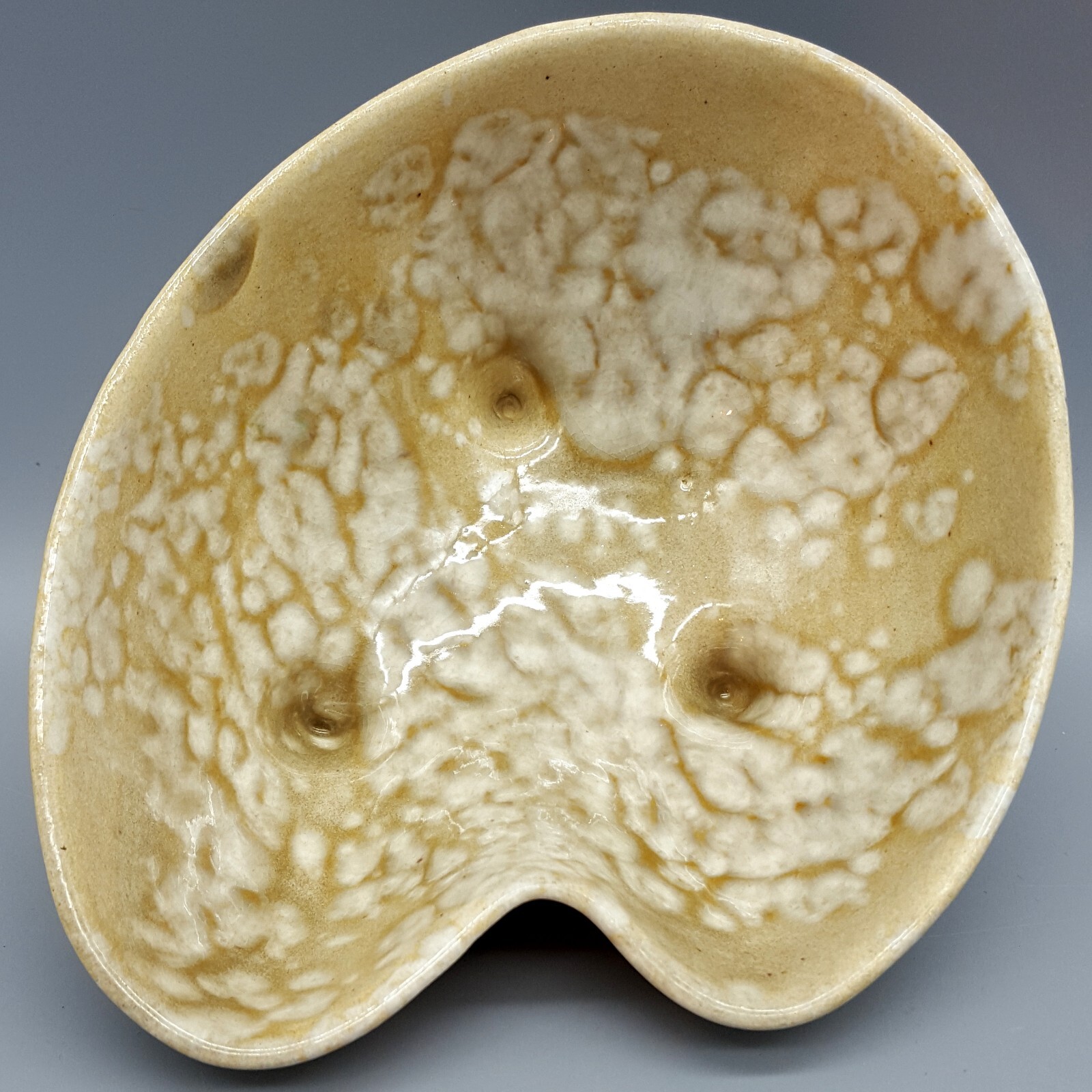 MCM Covina Pottery California Ceramic Amoeba Kidney Footed Bowl Pot Planter Vase