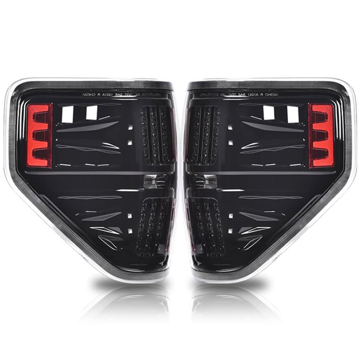 PIT66 LED Tail Lights Compatible with 2009-2014 Ford F150 LED Point Style Bla... PIT66 LED Tail Lights Compatible with 2009-2014 Ford F150 LED Point Style Bla...