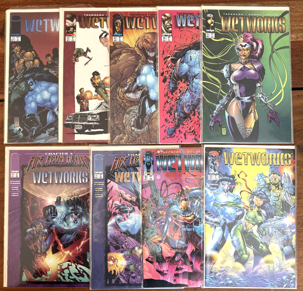 WetWorks #11-19 Comic Lot 10 Image Comics 1995 Whilce Portacio VF/NM