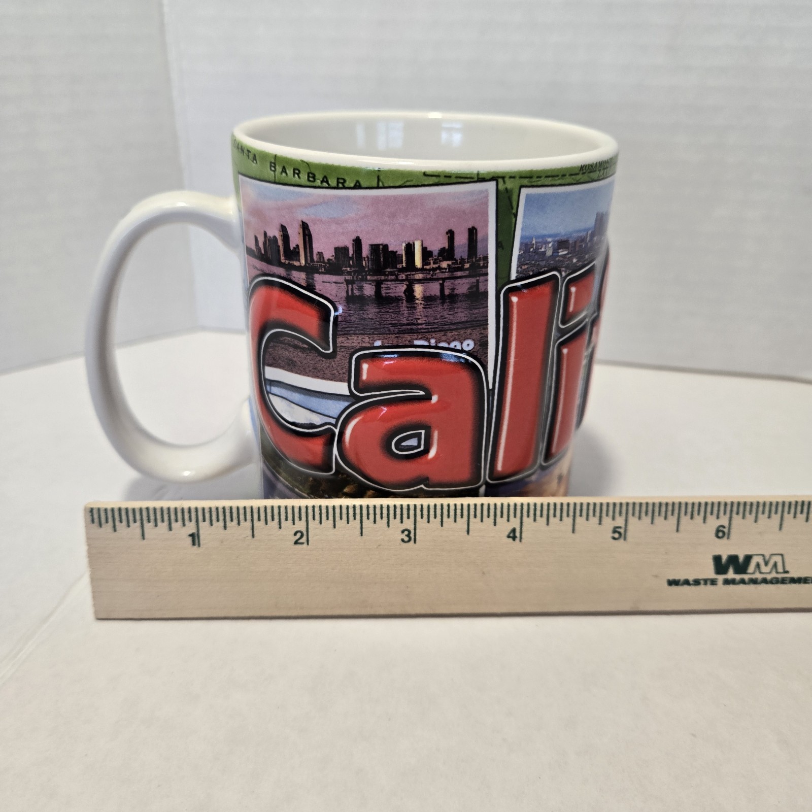 California Scene 3D Mug.  2011. Raised Letters. 