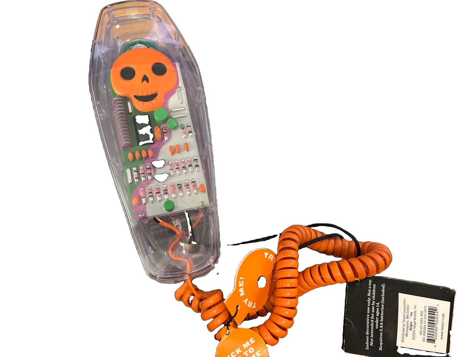 NEW Hyde & EEK Halloween Translucent Plastic Retro Phone Decorative Lights Sound