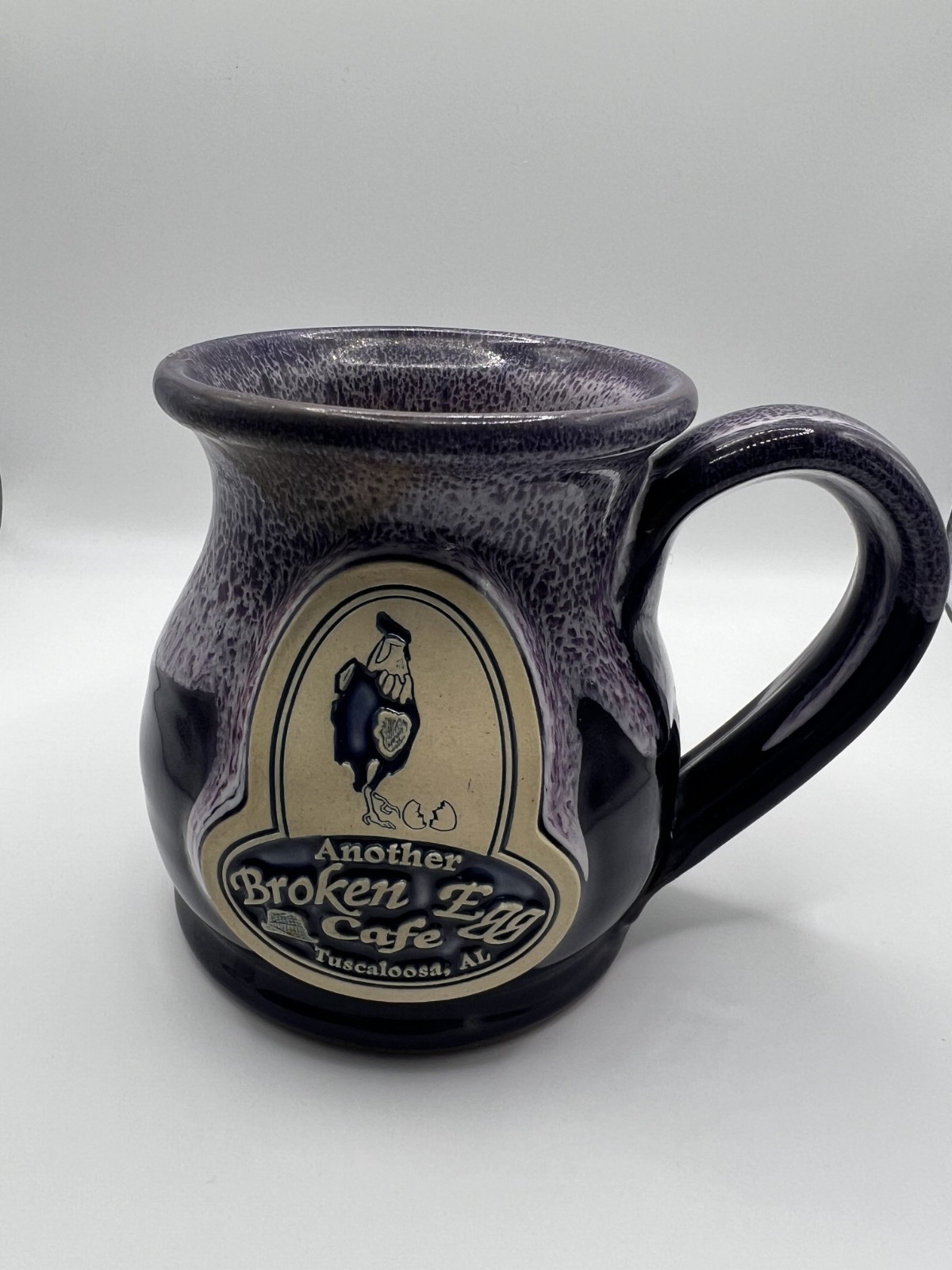 Another Broken Egg Cafe Pottery Mug Hand Thrown Purple