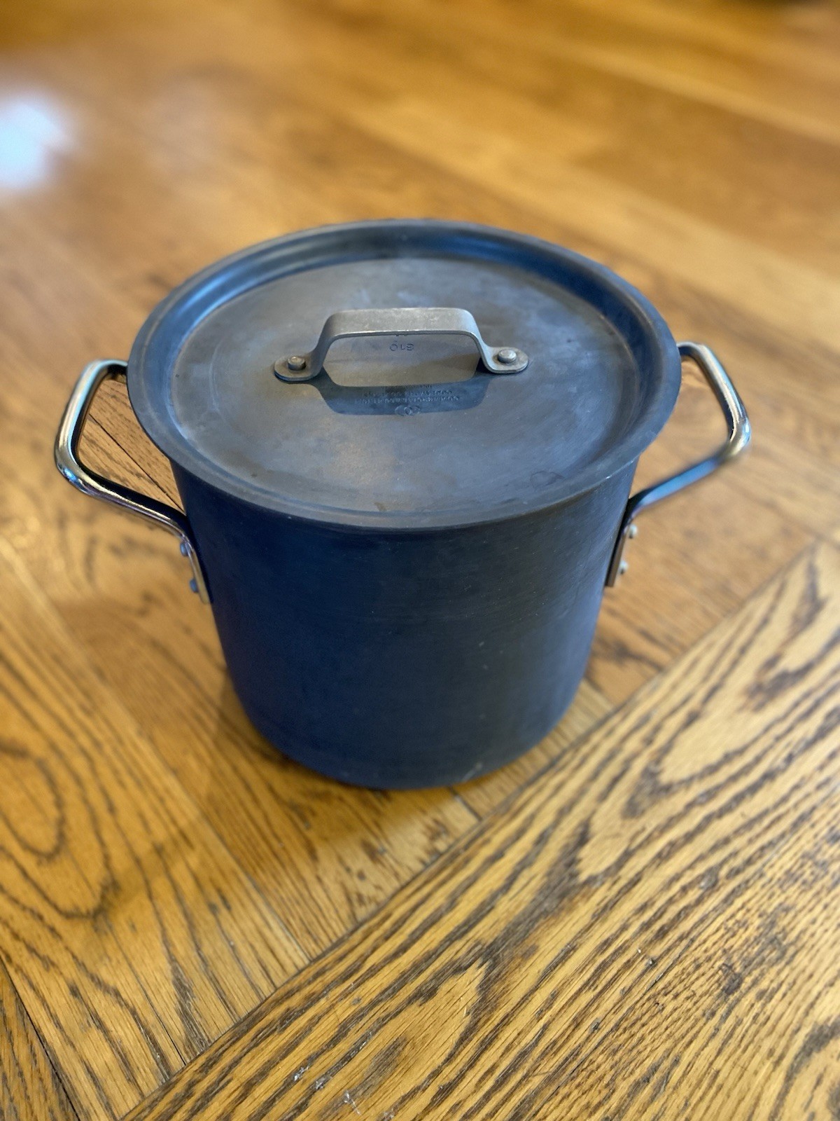 Vintage Commercial Aluminum Cookware Toledo Ohio 8 Qt Stock Pot #808 w/Lid