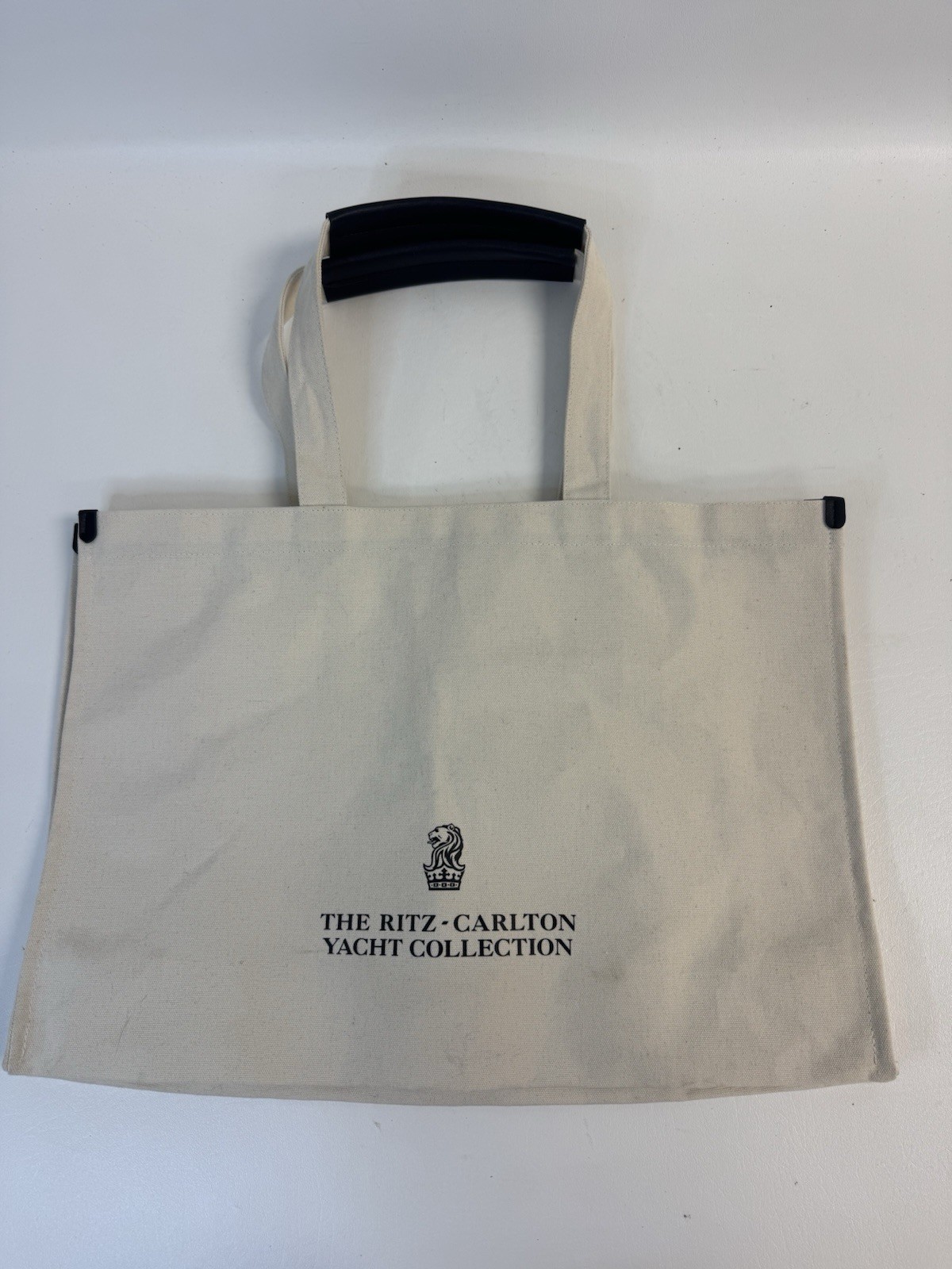 Ritz Carlton Yacht Collection Irma Tote Bag Canvas Logo 19.5x 13.5x6”