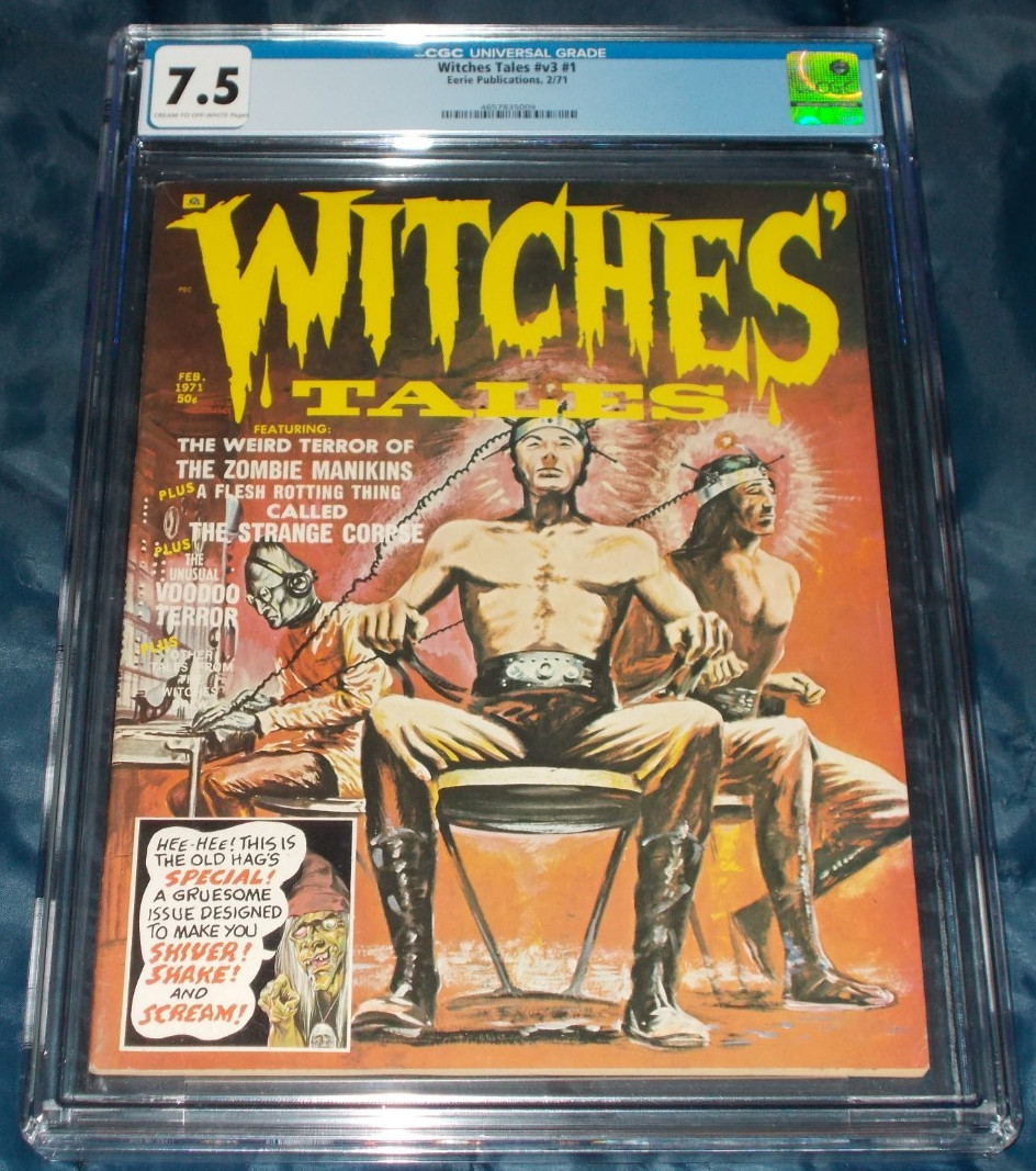 Witches` Tales Volume 3 #1 CGC 7.5 VF- (Eerie Publ. - 02/71) 6th in Census