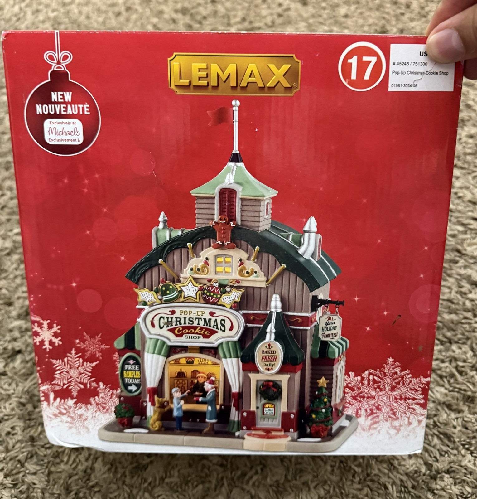 Lemax 2024 Pop-Up Christmas Cookie Shop With Illumination - Tested Working