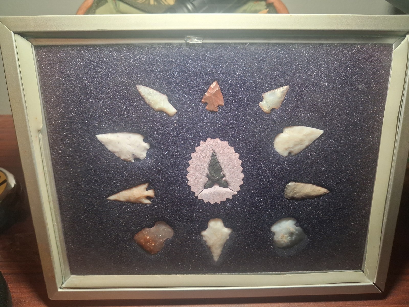 1965 Frame Cahokia Mound Lithic Points Read Description