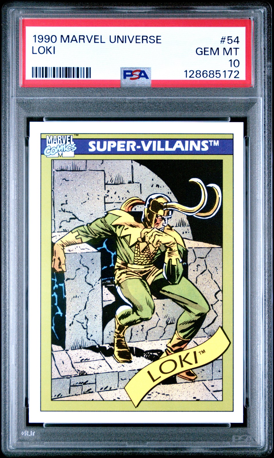 1990 MARVEL UNIVERSE #54 LOKI PSA 10