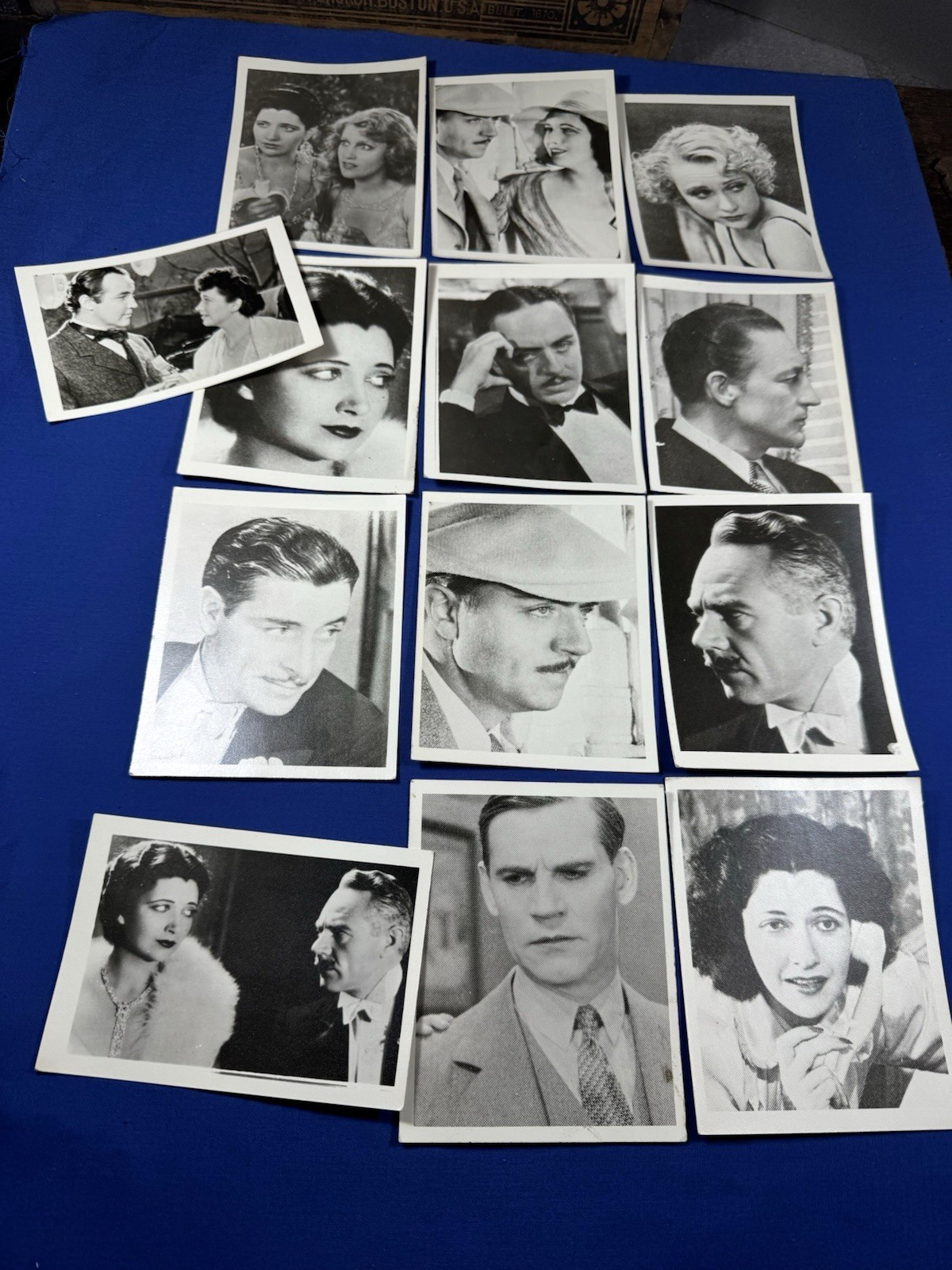 12 Vintage Movie Star Photos, Hollywood Golden Era - Huston, Powell, Coleman