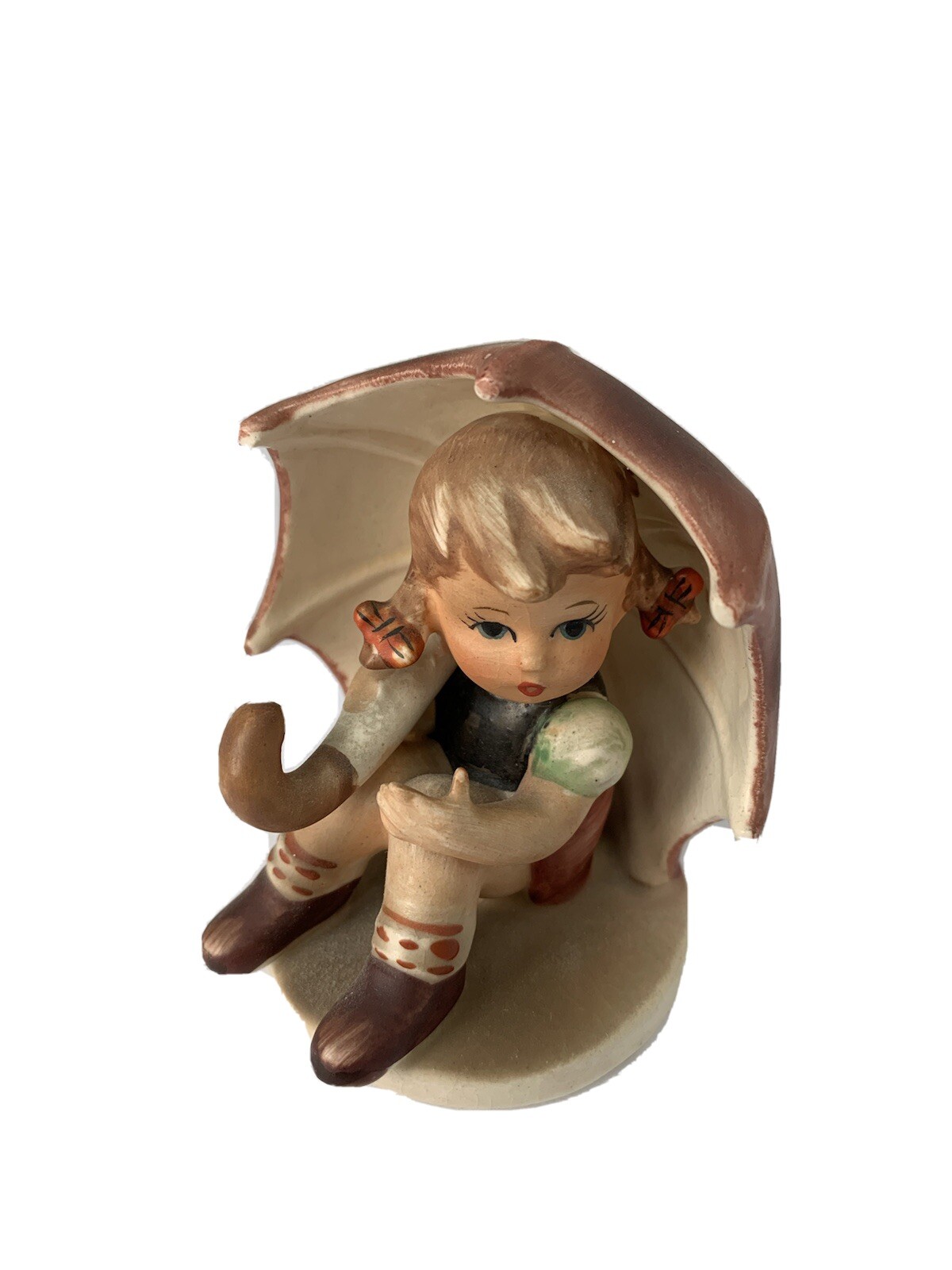 Enesco Vintage Porcelain Figurine Girl With Umbrella Made in Japan 