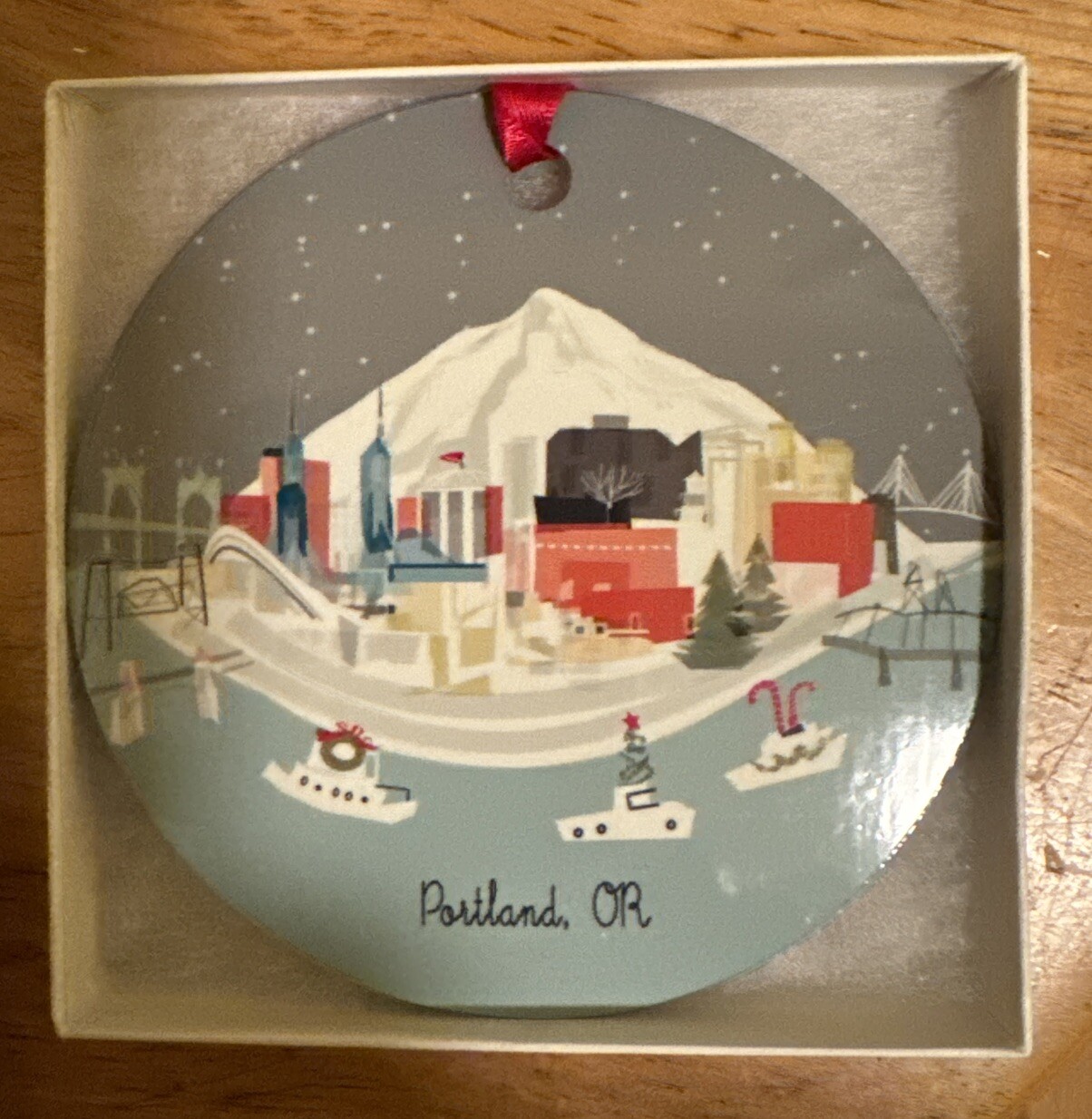 Portland Oregon Ornament by Albie Designs