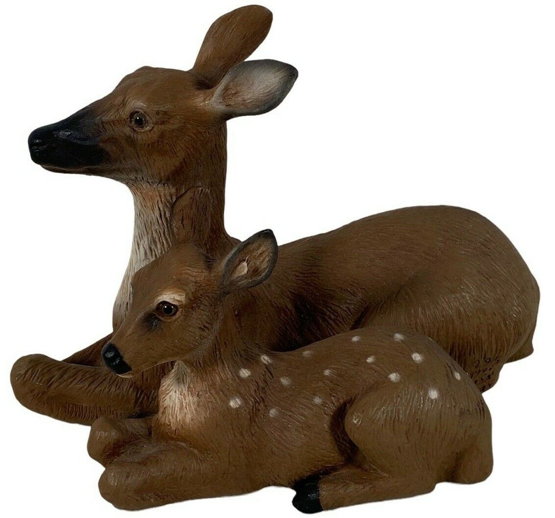 Vintage Mothers Love Doe Deer Fawn Figurine 10\