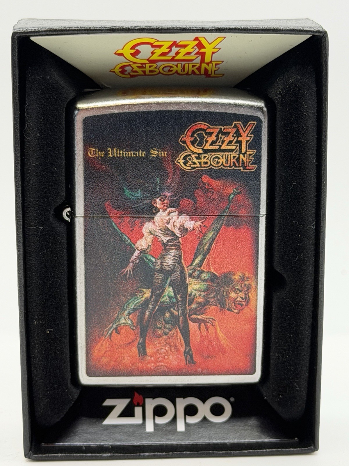 Ozzy Osbourne The Ultimate Sin Chrome 2026 Zippo Lighter New