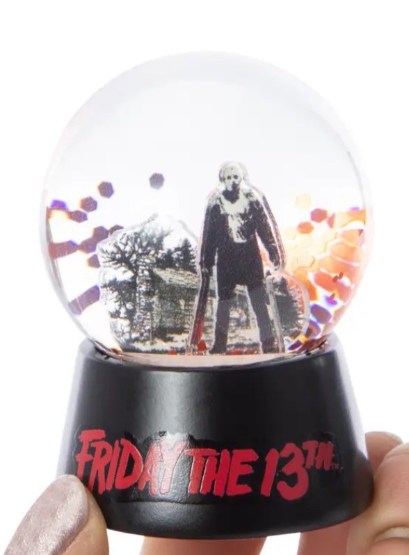 NIB CultureFly WB Horror Jason Friday the 13th Halloween Mini Snow Globe SAME DA