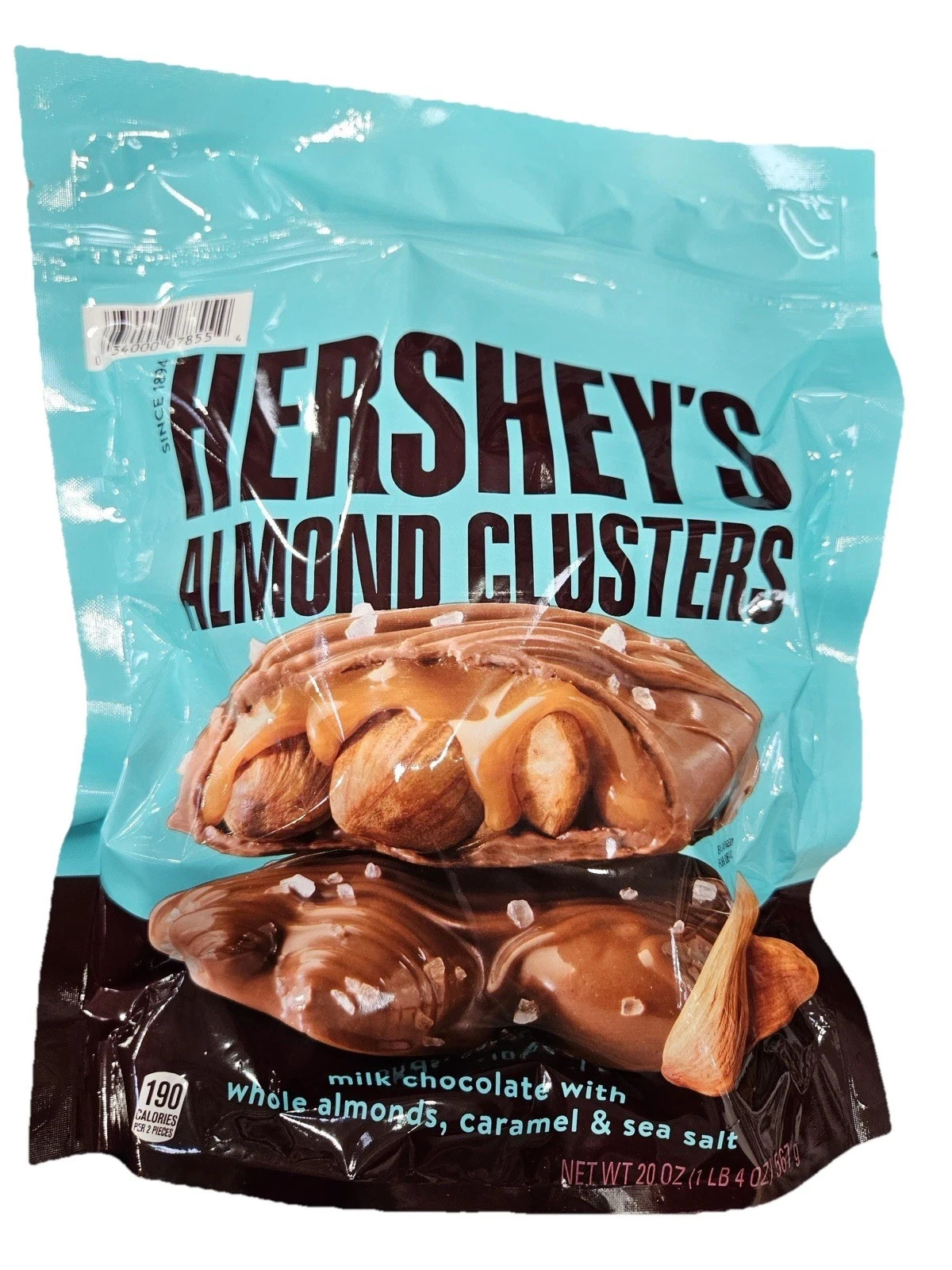 Hersheys Almond Clusters Milk Chocolate With Almonds, Caramel And Sea Salt 20 Oz
