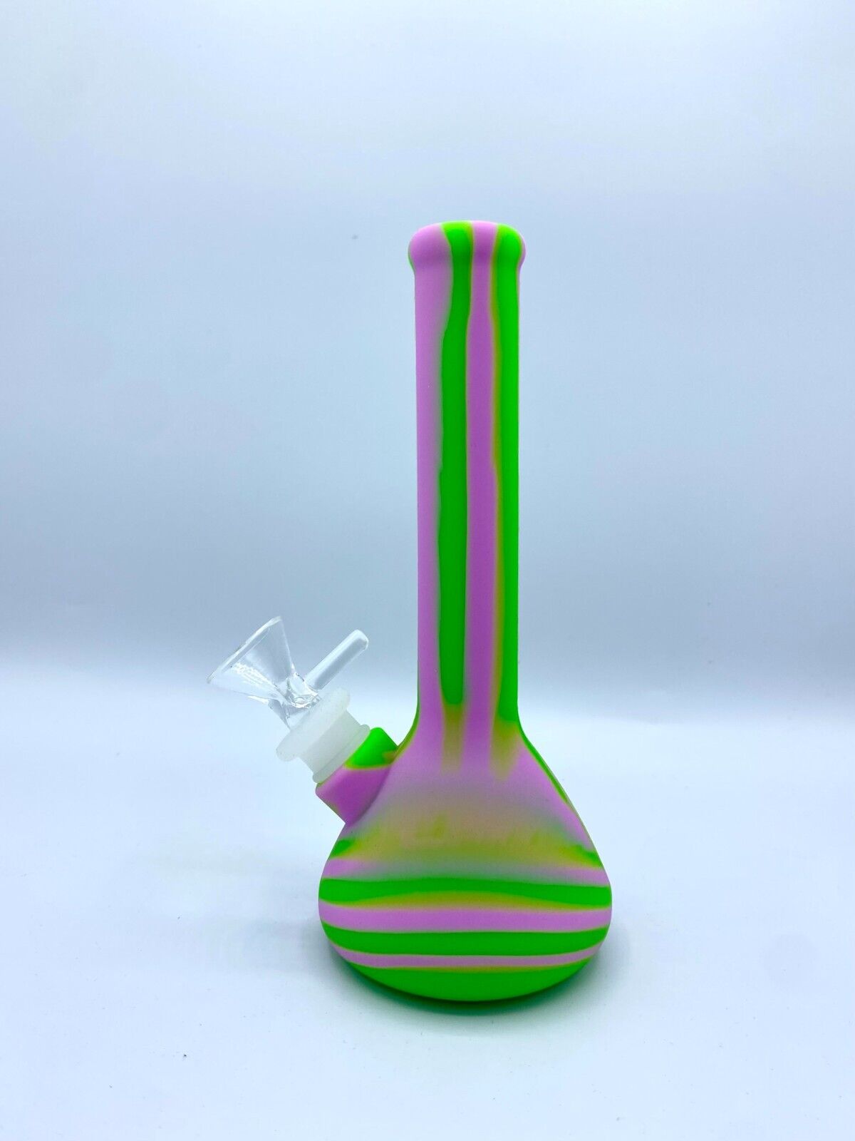 Unbreakable Silicone Water Pipe Tobacco Beaker Bong Hookah Rainbow Design