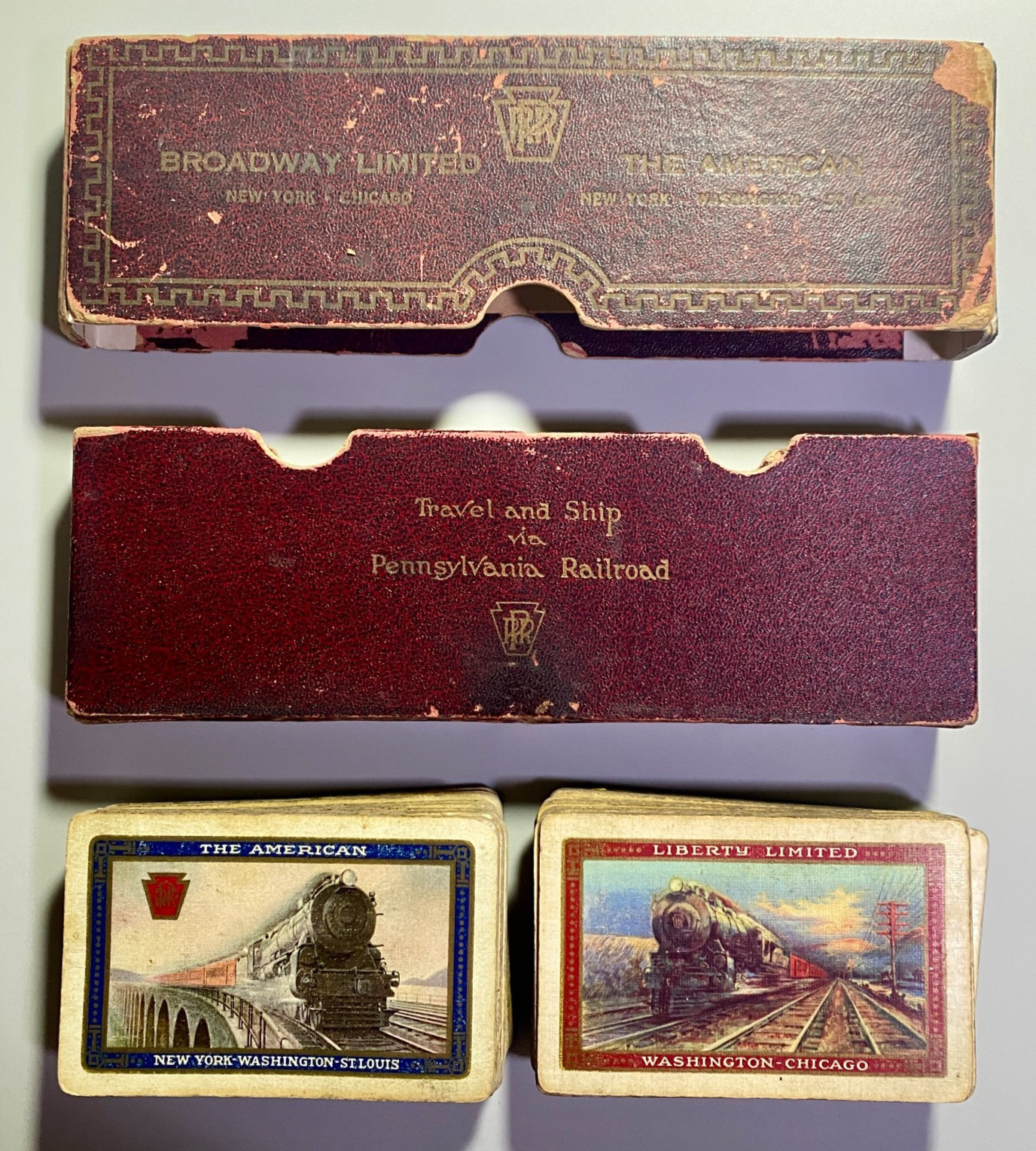 1927 1928 Pennsylvania Railroad Bridge Playing Cards Liberty Ltd & The American