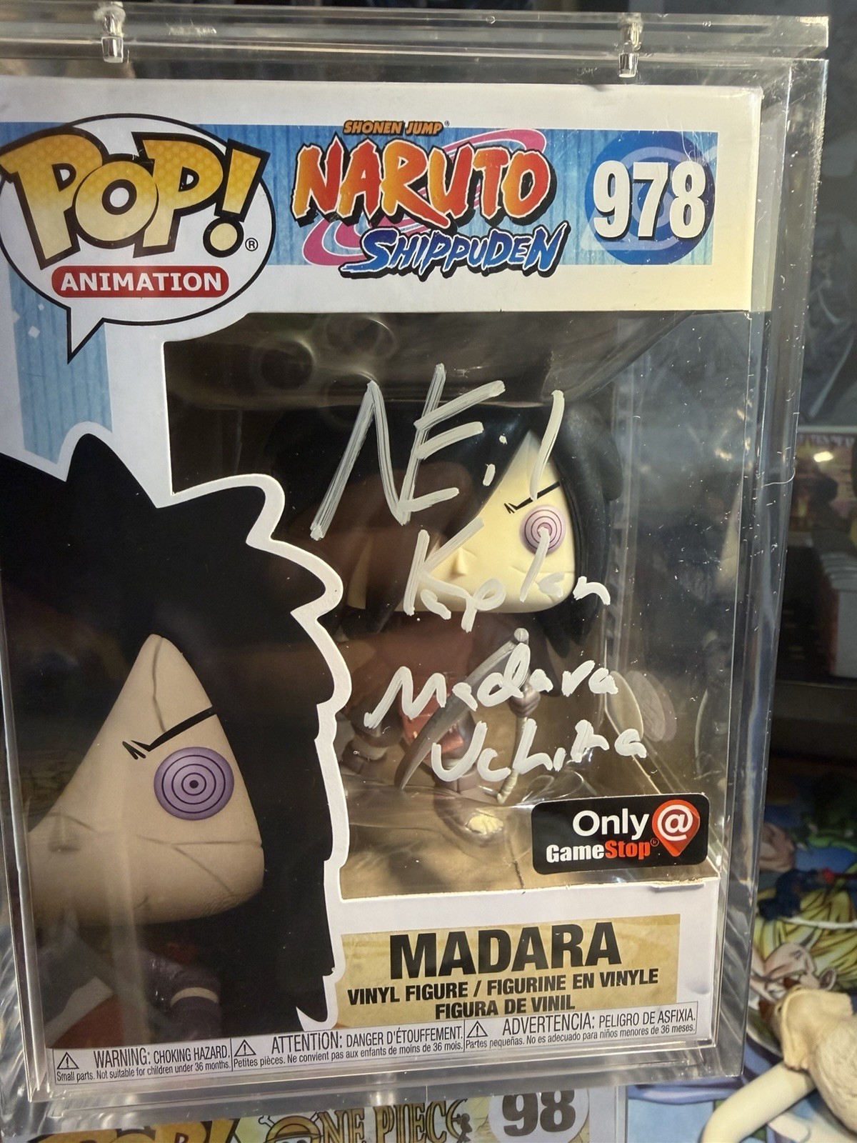 Madara Gamestop Exclusive Funko Pop Autograph Neil Kaplan With JSA