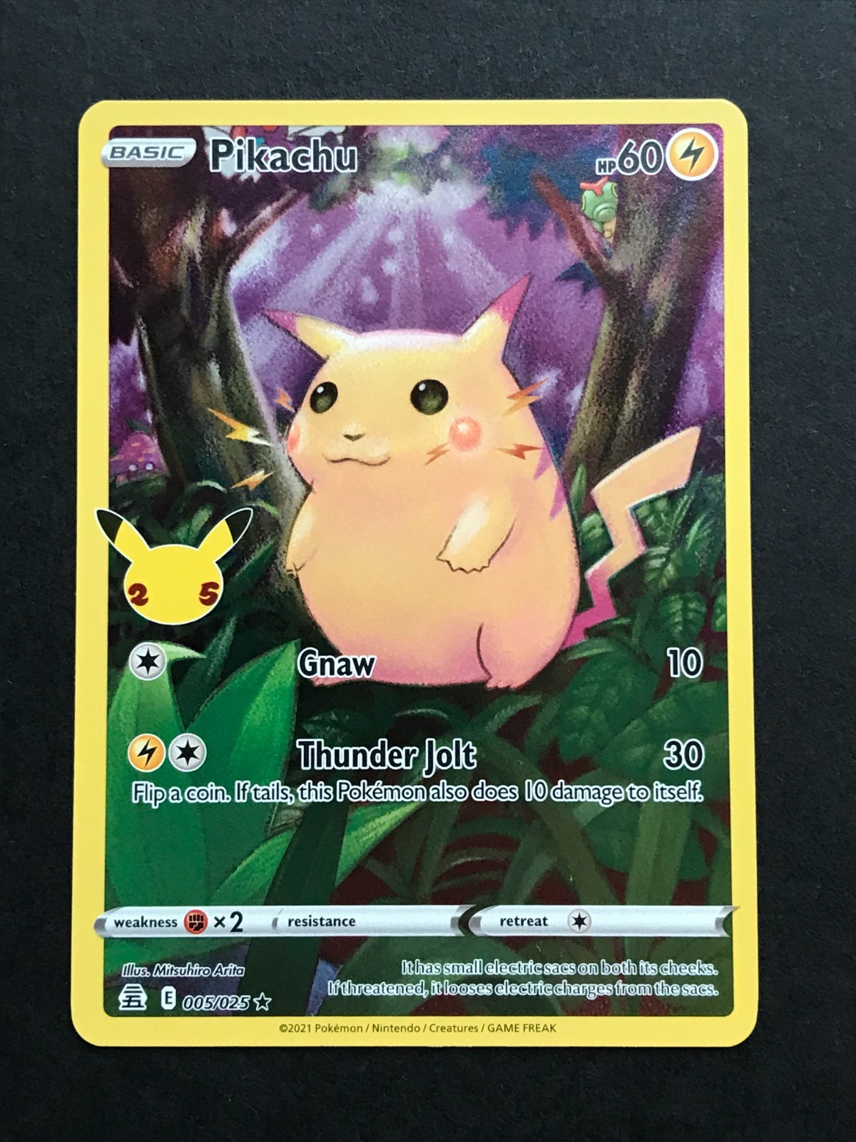 Pokémon Pikachu Holo Rare 005/025 Celebrations 25th 2021 TCG Card