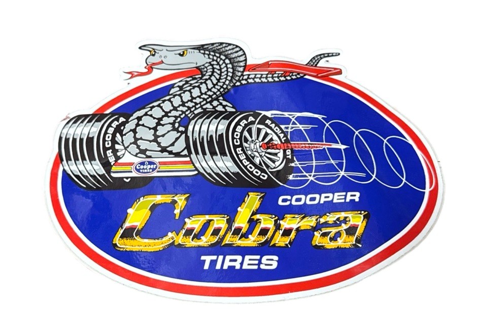 Vintage COOPER Cobra Tires - Original Vintage Racing Decal/Sticker Vintage COOPER Cobra Tires - Original Vintage Racing Decal/Sticker