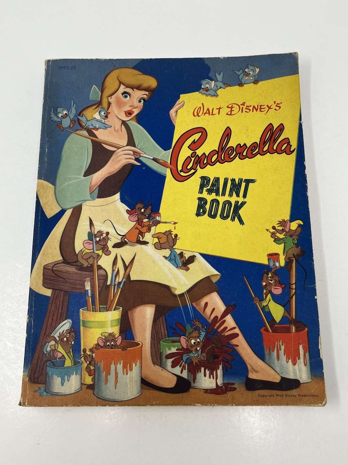 Whitman Publishing Walt Disney Cinderella Paint Coloring Book Vintage 1950
