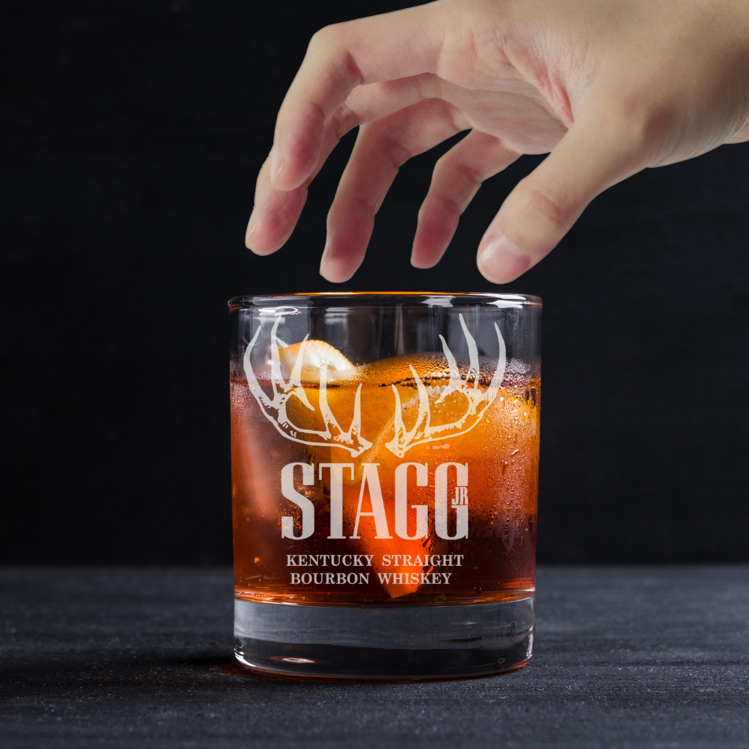 Custom Engraved Stagg Jr. Bourbon Whiskey Glass – 11 oz Standard Rocks Glass NEW Custom Engraved Stagg Jr. Bourbon Whiskey Glass – 11 oz Standard Rocks Glass NEW