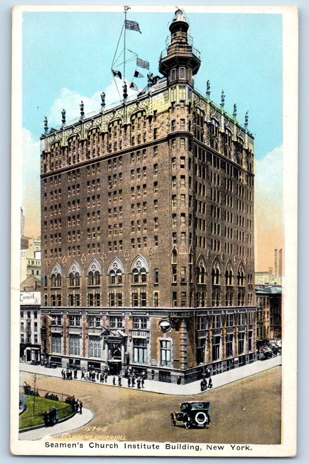 1920 New York City Vintage Postcard Seamen\'s Church Institute Building Exterior