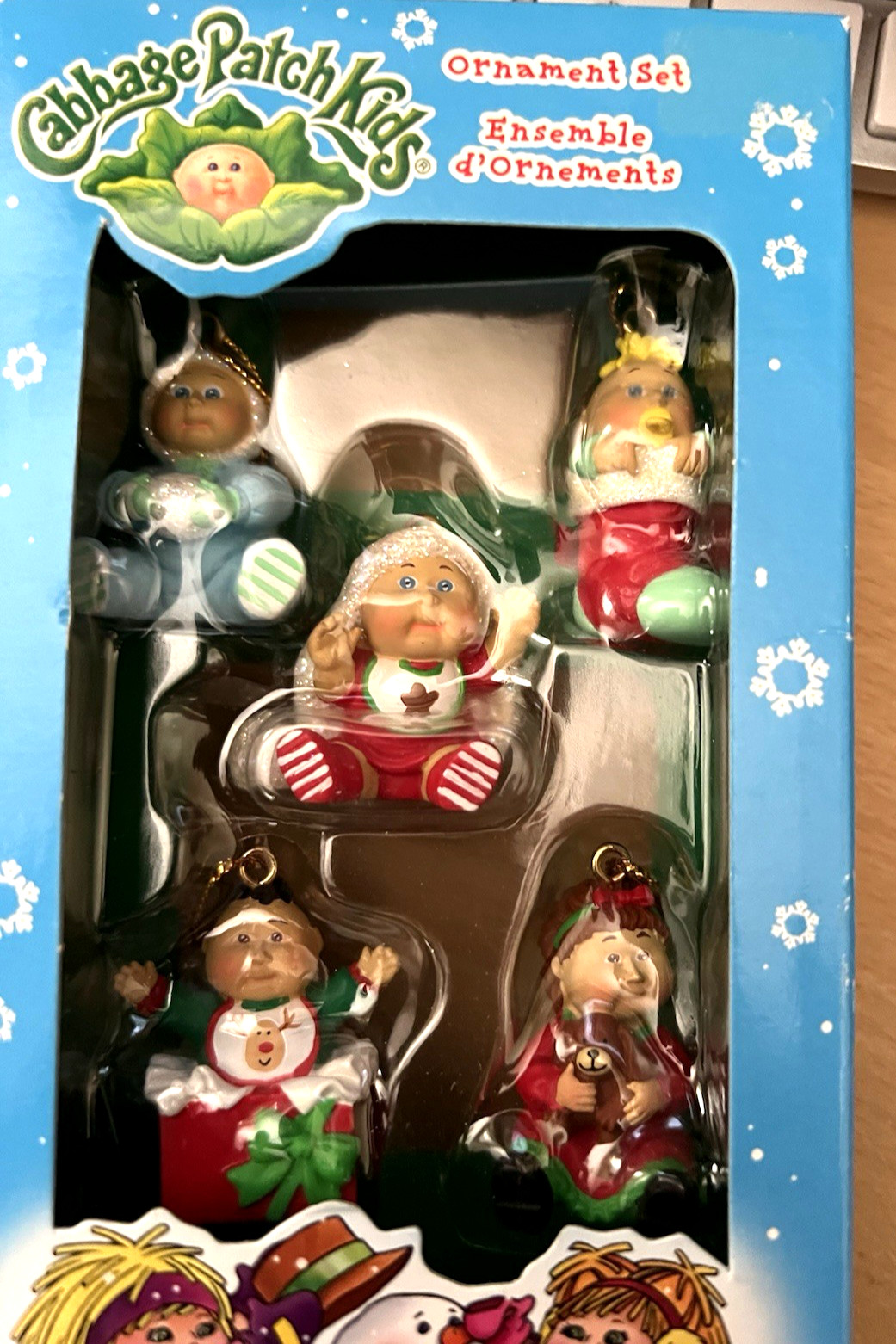 Cabbage Patch Kids Christmas Ornament Set of 5 Hanging Collectible NIB