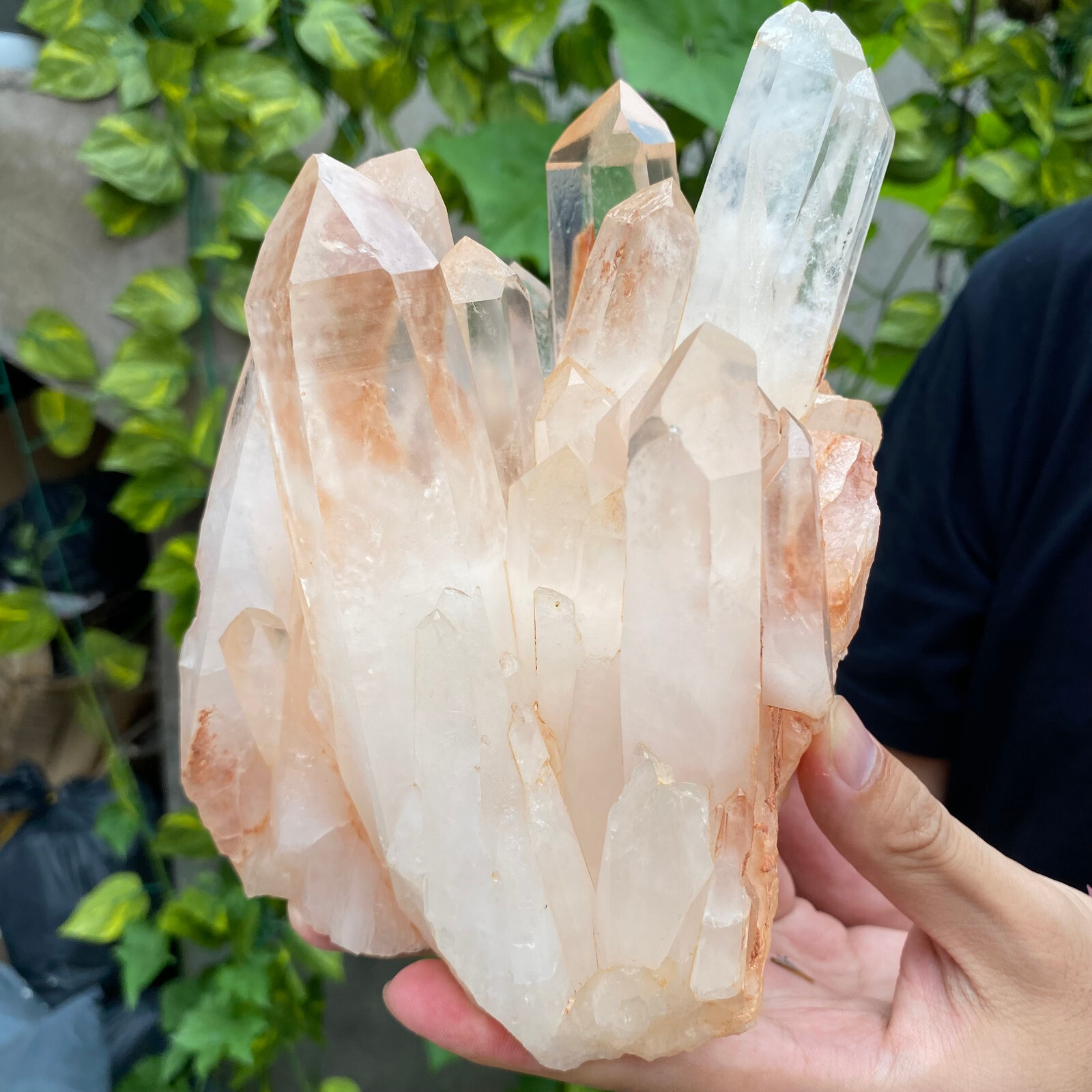 4.8lb A+++Large Natural clear white Crystal Himalayan quartz cluster /mineralsls