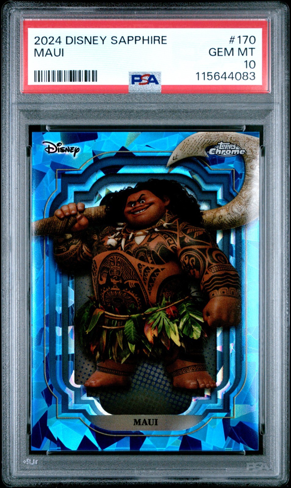 2024 Topps Chrome Disney Sapphire Maui #170 PSA 10