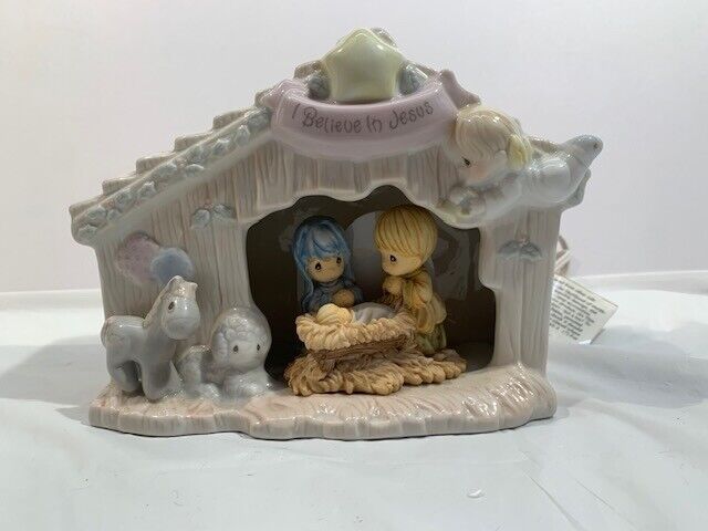 Enesco 3D Precious Moments Nativity Night Light Original Box 1995