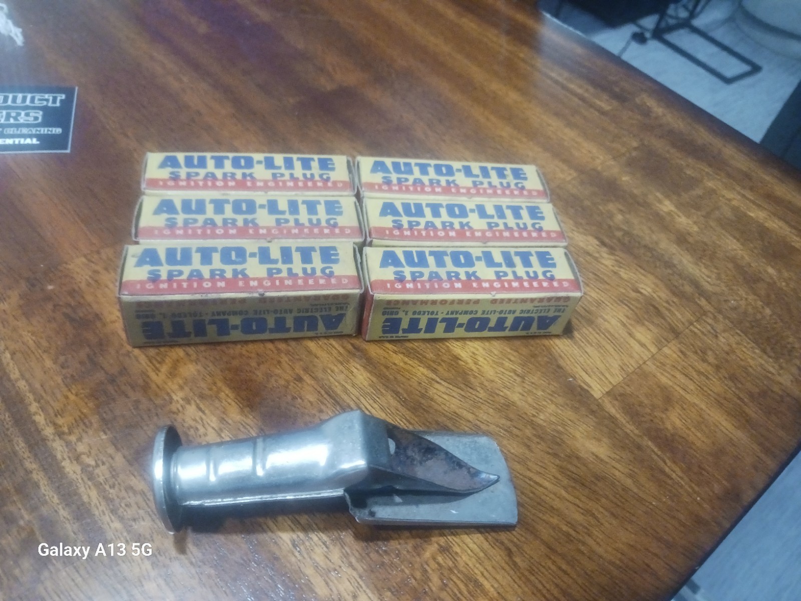  Vintage NOS  (6) Auto-Lite  Spark Plugs P-4 + Swing Spout For  Motorcycle 