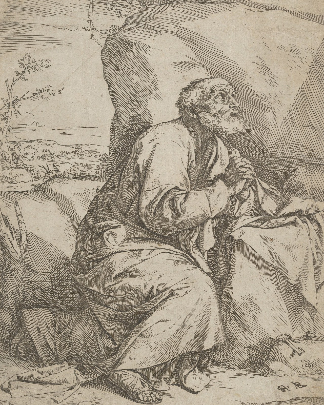The Penitence of Saint Peter by Jusepe de Ribera 1621 8x10 Picture Print
