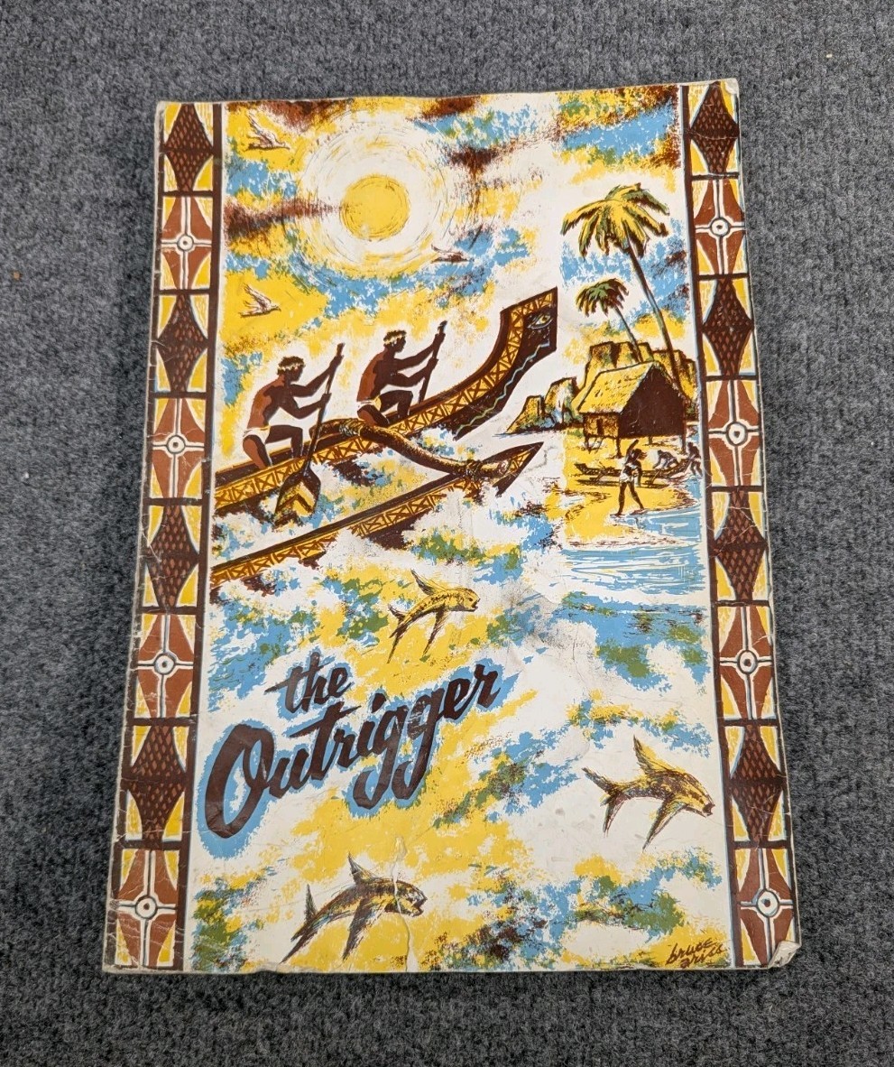 The Outrigger Tiki Bar Restaurant Menu Cannery Row (Monterey, CA) Ciirca 1960