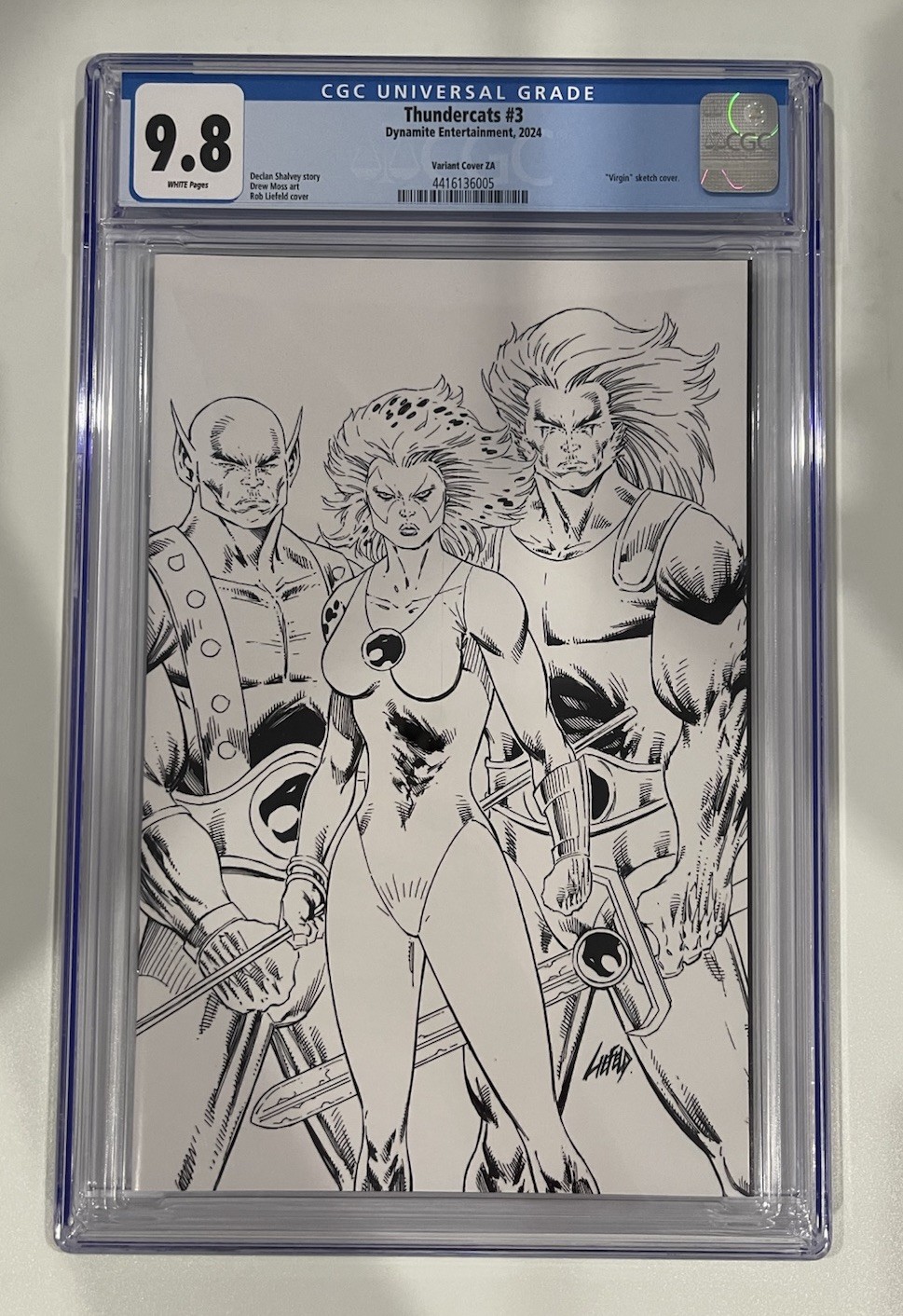 Thundercats #3 CGC 9.8 Rob Liefeld Virgin Sketch Variant 2024 Dynamite