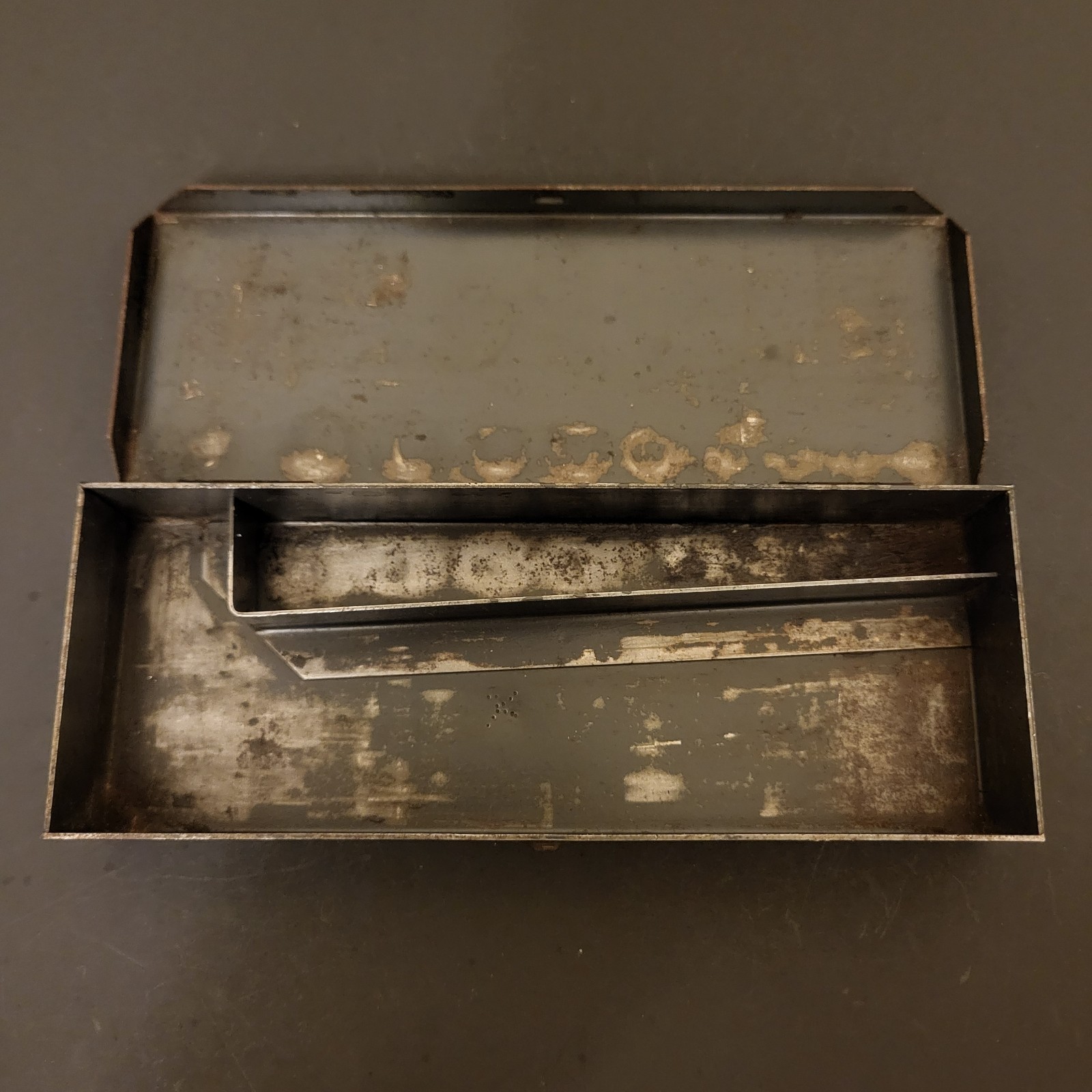 1/4” drive metal socket set case vintage unbranded 6.5”x2.5”x1”