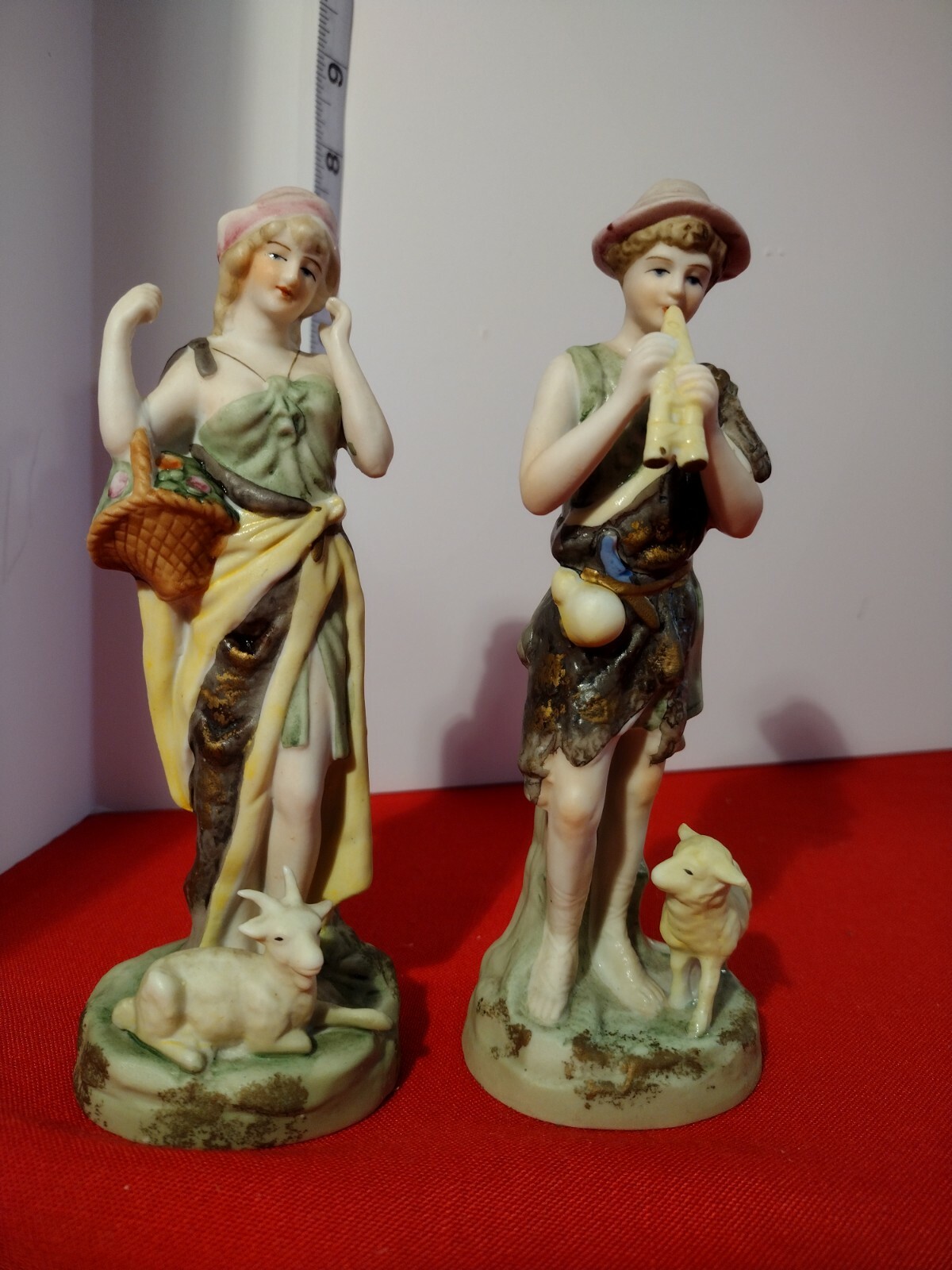 Vintage Porcelain Shepherds By ARDALT, Set Of Two. Made In Japan