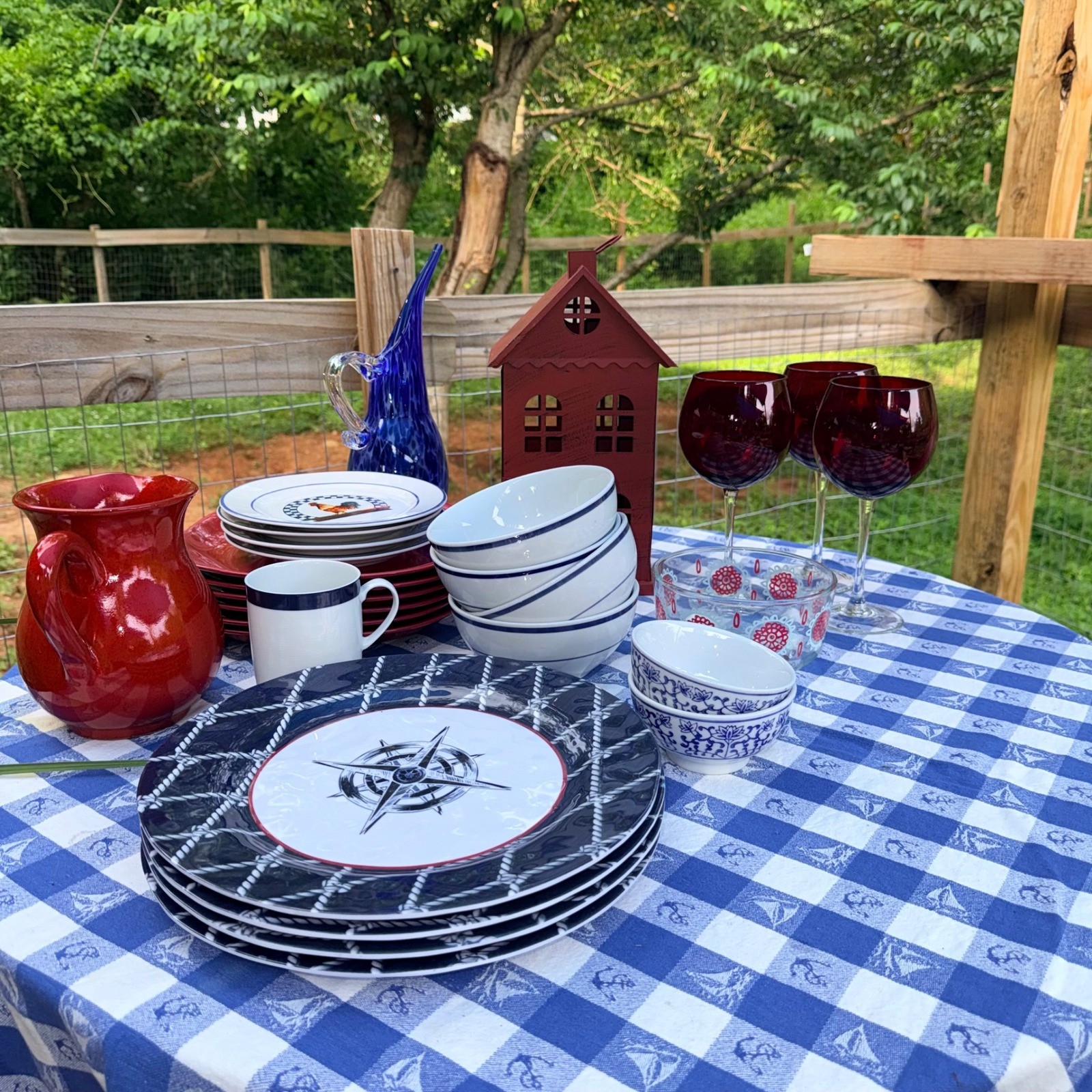 Unbranded Ruby Red Wine Glasses Set of 3 Red Excellent Balloon Stemware