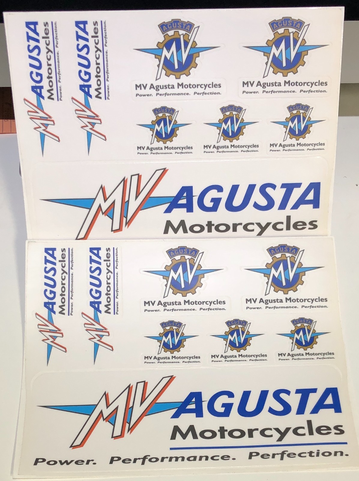 RARE - OEM MV Agusta Motorcycles Factory Promo Decal Sticker Sheets