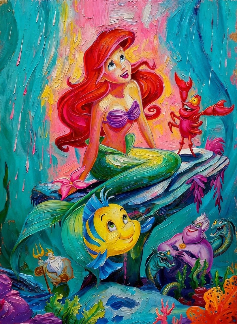 Disney The Little Mermaid Ariel Limited Edition Artist Signed Trading Card /30 Disney The Little Mermaid Ariel Limited Edition Artist Signed Trading Card /30