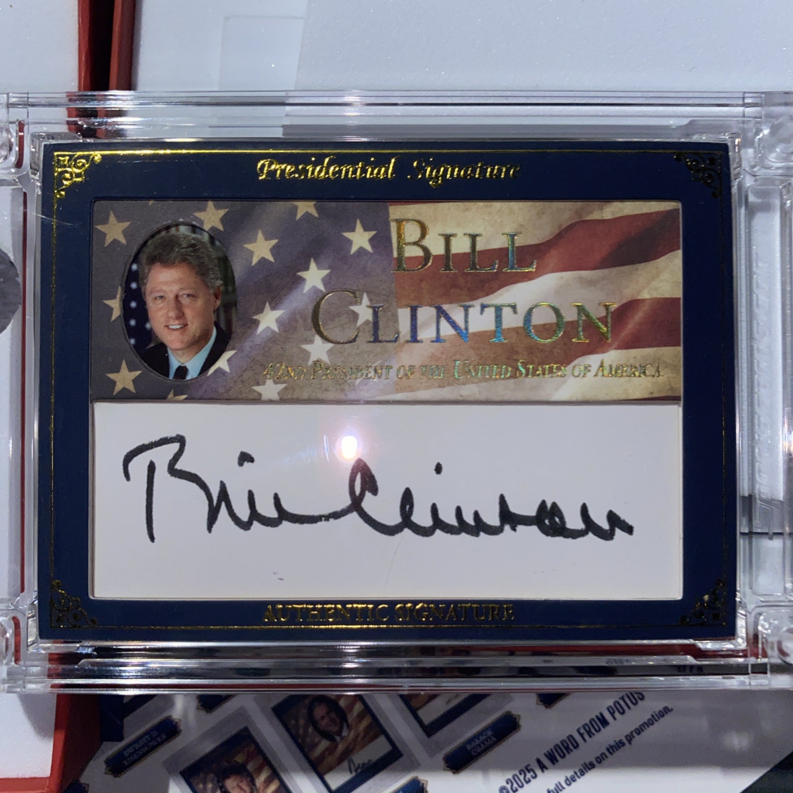 RARE Historical President Clinton full hand sign archive auto   low #  16 of 23 