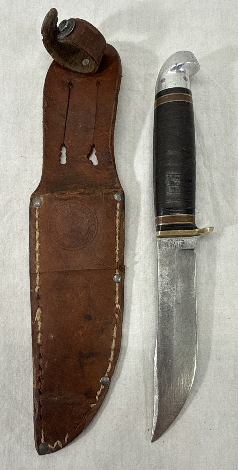 Vintage Western Fixed Blade Knife Boulder CO. Pat'D USA 1935-1950 Boy Scouts Vintage Western Fixed Blade Knife Boulder CO. Pat'D USA 1935-1950 Boy Scouts
