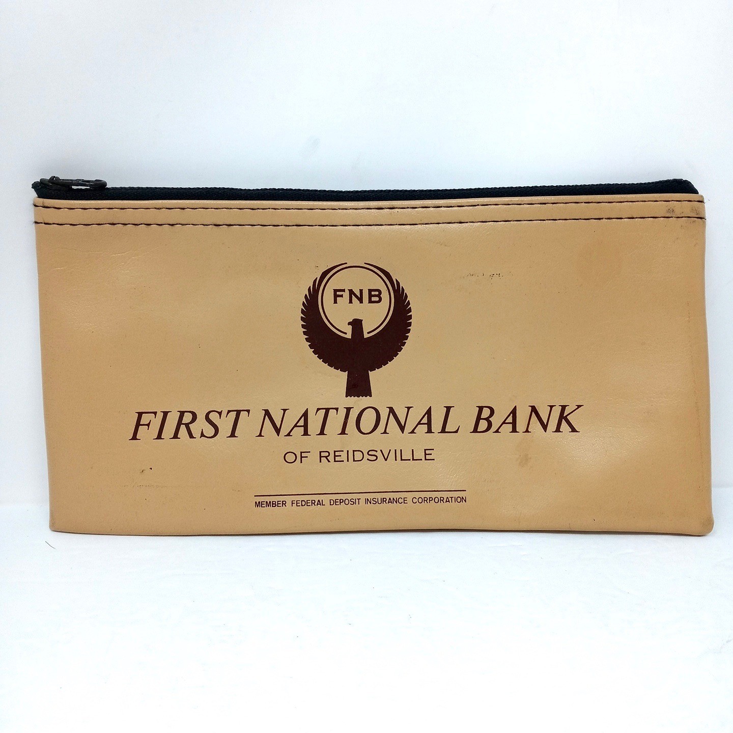 The First National Bank Reidsville North Carolina Cash Money Deposit Pouch Bag