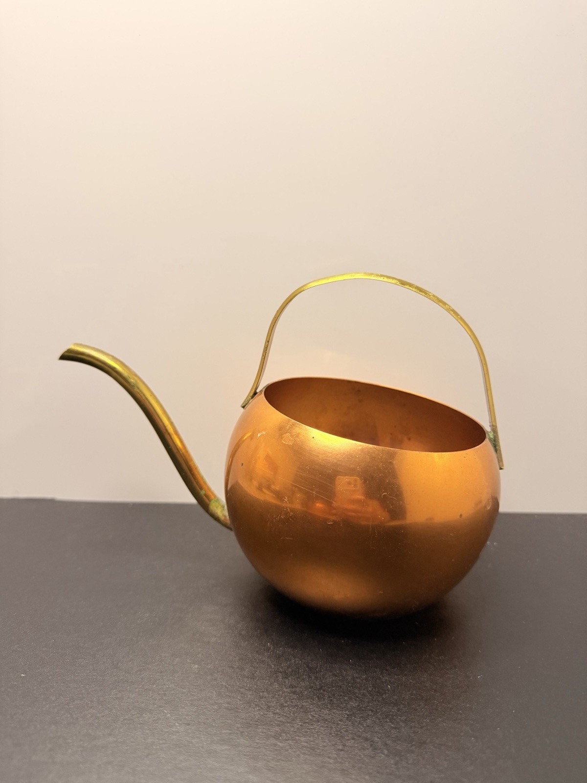 Vintage Coppercraft Guild Copper Watering Can Brass Handle Long Spout MCM Decor