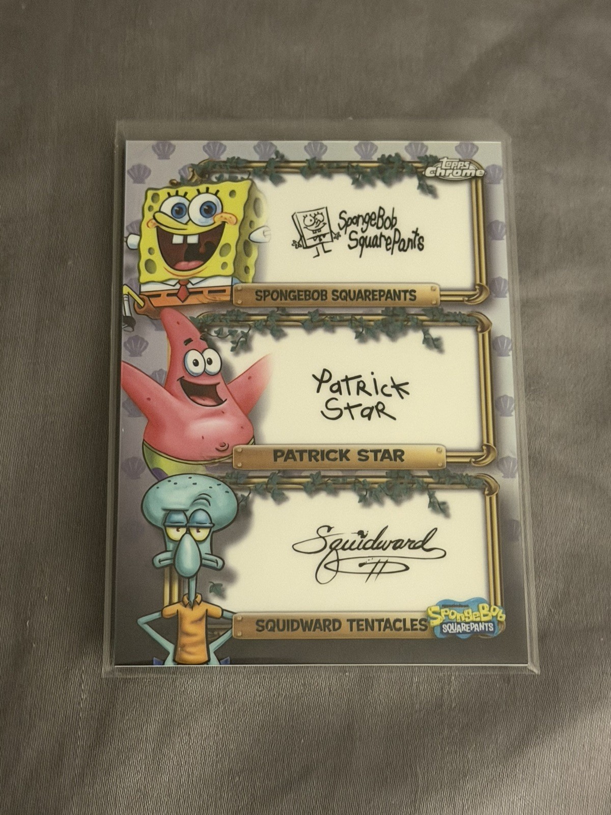 Topps Chrome SpongeBob SquarePants 2025 #5 VIP Trio Hard Signed Auto