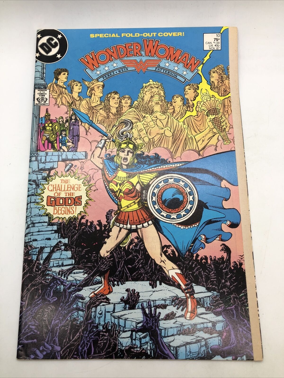 Wonder Woman #10 (Nov 1987) DC Comic The Challenge Of The Gods